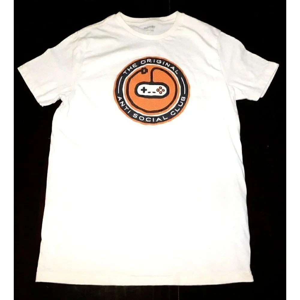 OLD NAVY The Original Anti Social Club white T shirt size S